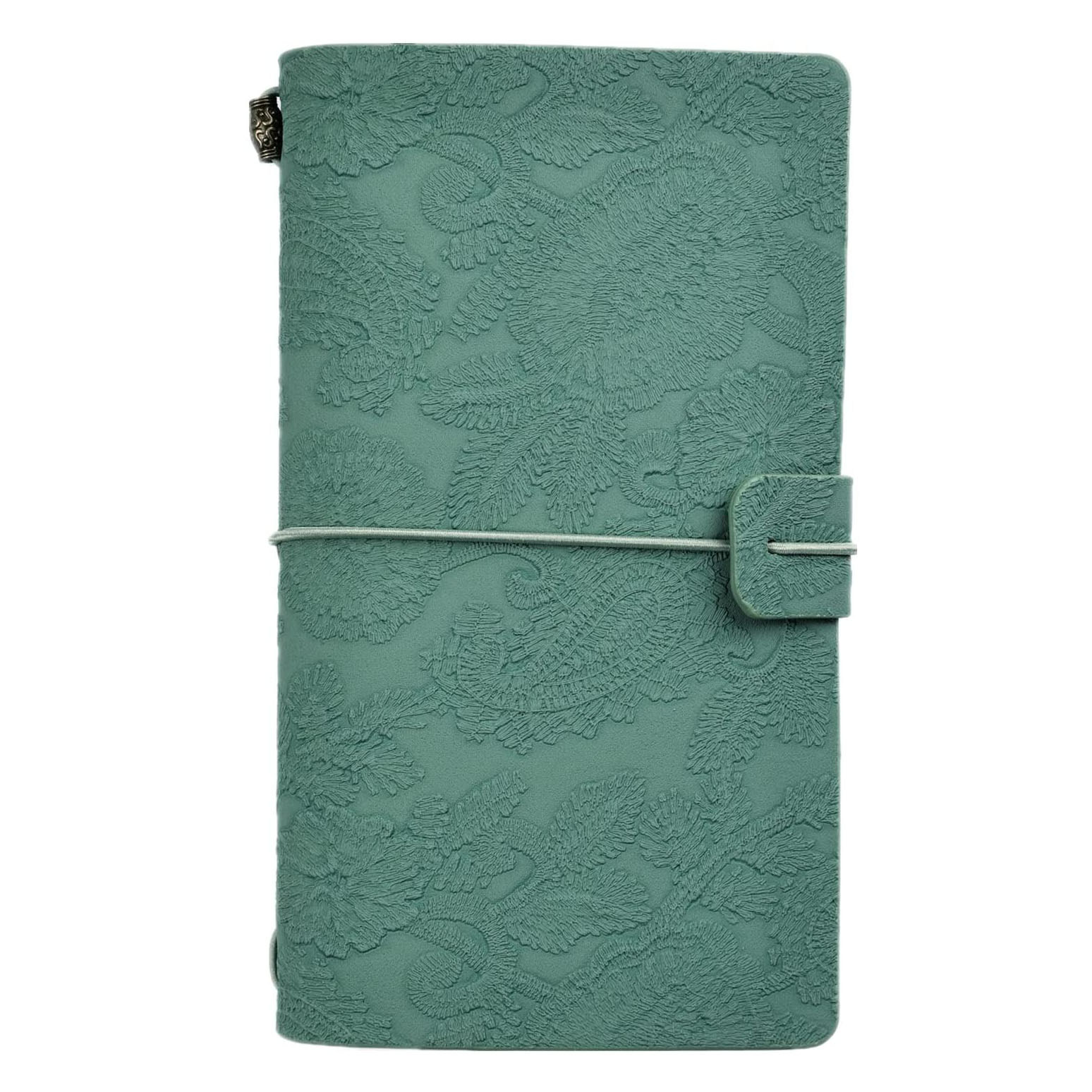 A6 Refillable Planner Leather Travel Journal Notebook-Embossed  Pocket Diary -Gift for Girls,Women,Mom, Daughter (192 Pages)